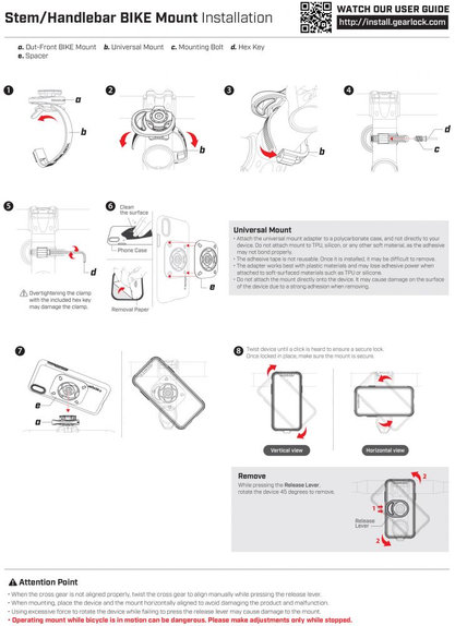 Spigen - Tartó Kerékpárhoz, Robogóhoz Gearlock MS100, fekete