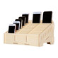 Suport / Organizator universal din lemn pentru telefoane cu 24 de compartimente