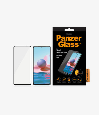 PanzerGlass - Geam Securizat Case Friendly pentru Xiaomi Redmi Note 10, 10S, negru