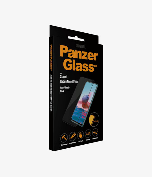 PanzerGlass - Geam Securizat Case Friendly pentru Xiaomi Redmi Note 10, 10S, negru