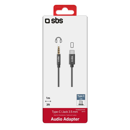 SBS - Adaptor USB-C / 3.5mm Jack, negru