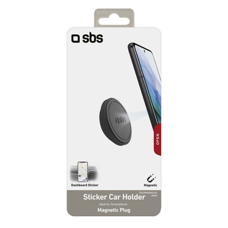 SBS - Suport pentru ma?ină, magnetic, rotund, negru