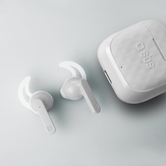 SBS - Că?ti fără fir TWS Air Free cu carcasă de încărcare 250 mAh, alb
