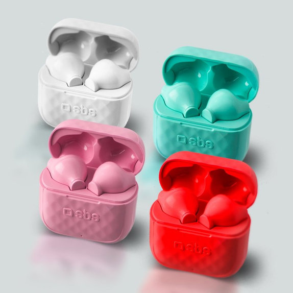 SBS - Că?ti fără fir TWS Air Free cu carcasă de încărcare 250 mAh, alb