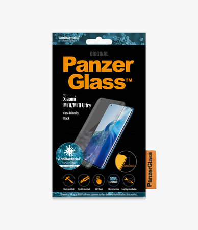 PanzerGlass - Geam Securizat Case Friendly AB pentru Xiaomi Mi 11, Mi 11 Ultra, negru