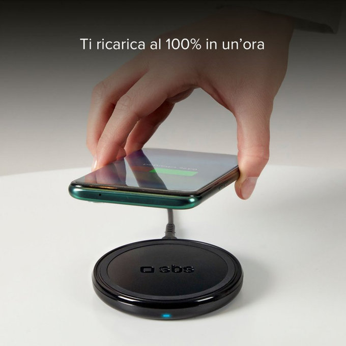 SBS - Încărcător Fără Fir cu QI, negru