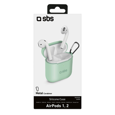 SBS - Silicon Caz pentru Apple AirPods 2016, AirPods 2019, verde