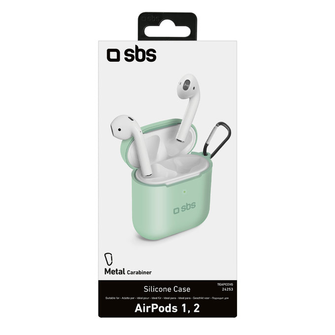 SBS - Silicon Caz pentru Apple AirPods 2016, AirPods 2019, verde