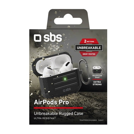 SBS - Rezistent la Impact Caz pentru Apple AirPods Pro, negru