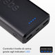 SBS - PowerBank 20 000 mAh - 2x USB, Micro-USB, negru