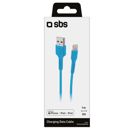 SBS - Lightning / USB Cablu (1m), light blue