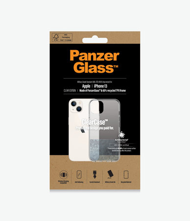 PanzerGlass - Caz ClearCase AB pentru iPhone 13, transparent