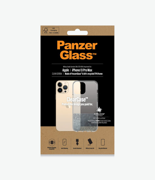 PanzerGlass - Caz ClearCase AB pentru iPhone 13 Pro Max, transparent