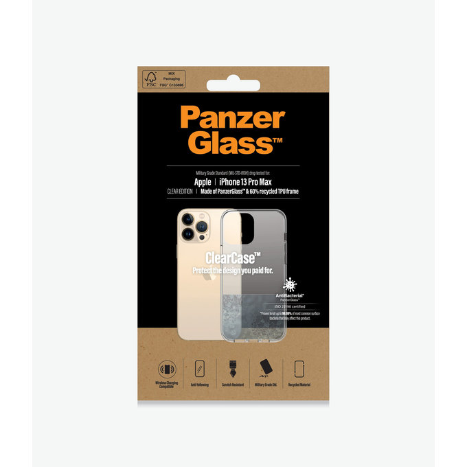PanzerGlass - Caz ClearCase AB pentru iPhone 13 Pro Max, transparent