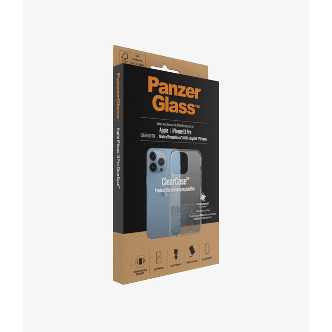 PanzerGlass - Caz ClearCase AB pentru iPhone 13 Pro, transparent