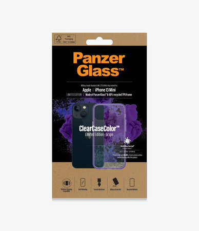 PanzerGlass - Caz ClearCaseColor AB pentru iPhone 13 mini, grape
