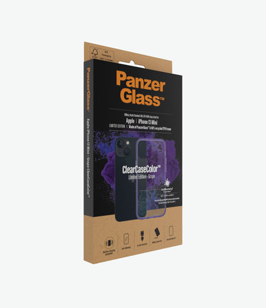 PanzerGlass - Caz ClearCaseColor AB pentru iPhone 13 mini, grape