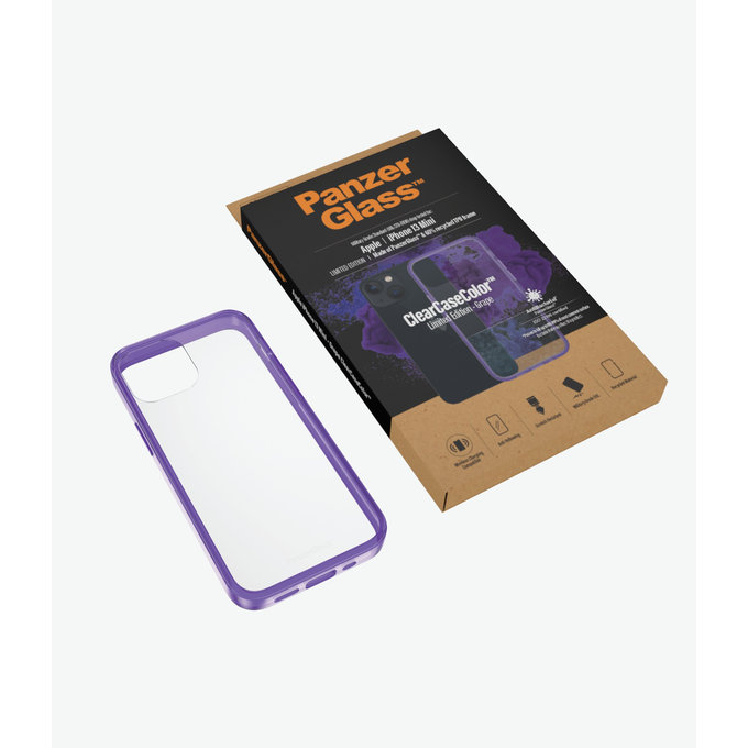 PanzerGlass - Caz ClearCaseColor AB pentru iPhone 13 mini, grape