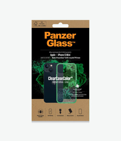 PanzerGlass - Caz ClearCaseColor AB pentru iPhone 13 mini, lime