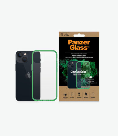 PanzerGlass - Caz ClearCaseColor AB pentru iPhone 13 mini, lime