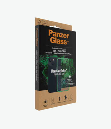 PanzerGlass - Caz ClearCaseColor AB pentru iPhone 13 mini, lime