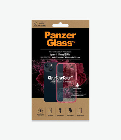 PanzerGlass - Caz ClearCaseColor AB pentru iPhone 13 mini, strawberry