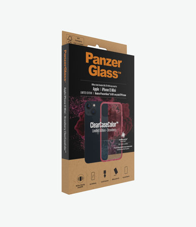 PanzerGlass - Caz ClearCaseColor AB pentru iPhone 13 mini, strawberry