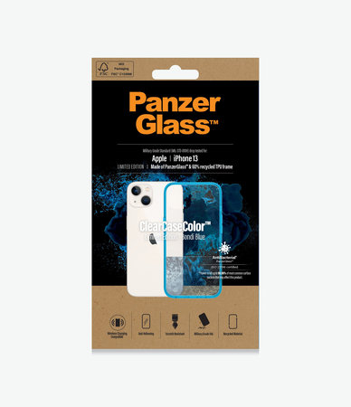 PanzerGlass - Caz ClearCaseColor AB pentru iPhone 13, bondi blue