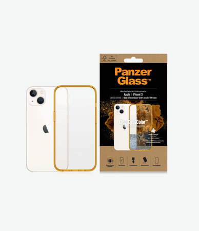 PanzerGlass - Caz ClearCaseColor AB pentru iPhone 13, tangerine