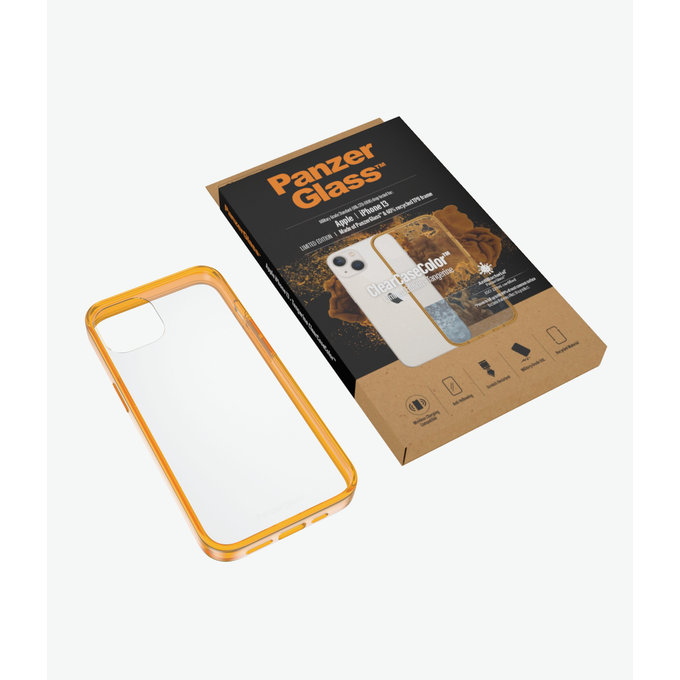 PanzerGlass - Caz ClearCaseColor AB pentru iPhone 13, tangerine