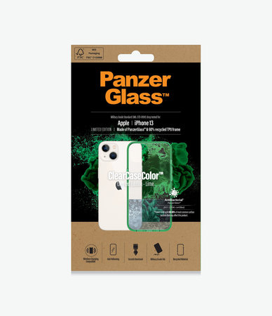 PanzerGlass - Caz ClearCaseColor AB pentru iPhone 13, lime
