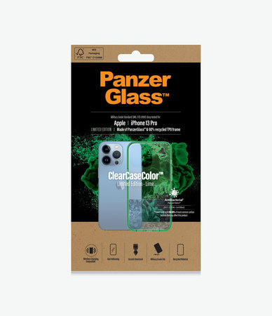 PanzerGlass - Caz ClearCaseColor AB pentru iPhone 13 Pro, lime