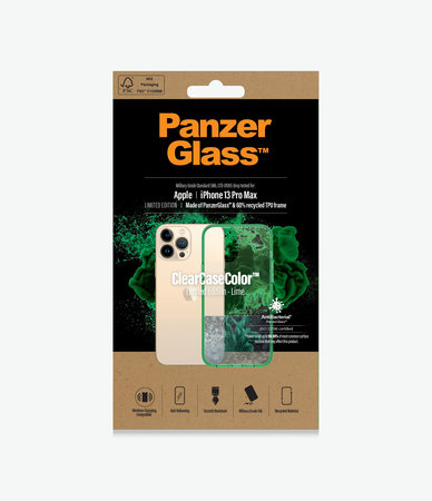 PanzerGlass - Caz ClearCaseColor AB pentru iPhone 13 Pro Max, lime