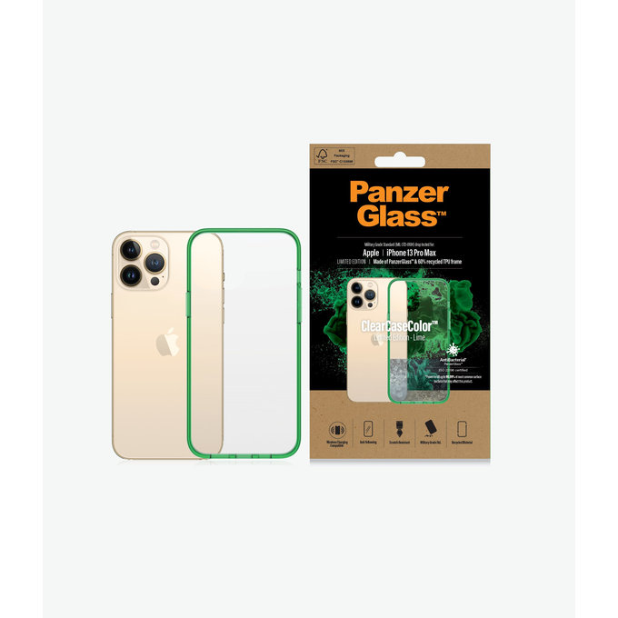 PanzerGlass - Caz ClearCaseColor AB pentru iPhone 13 Pro Max, lime