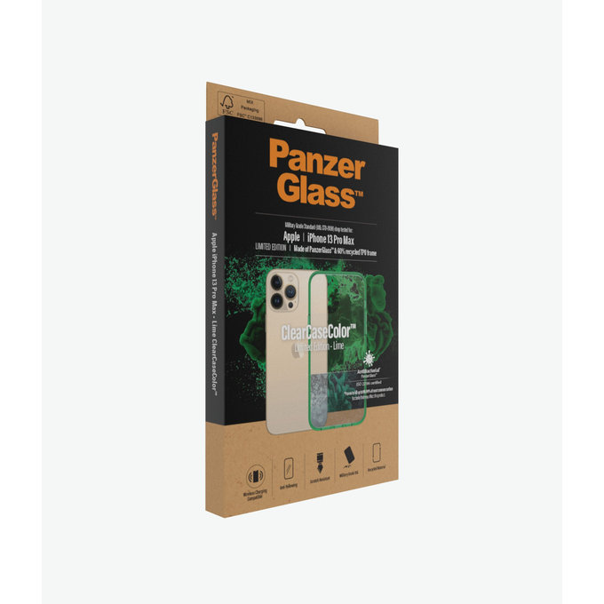 PanzerGlass - Caz ClearCaseColor AB pentru iPhone 13 Pro Max, lime