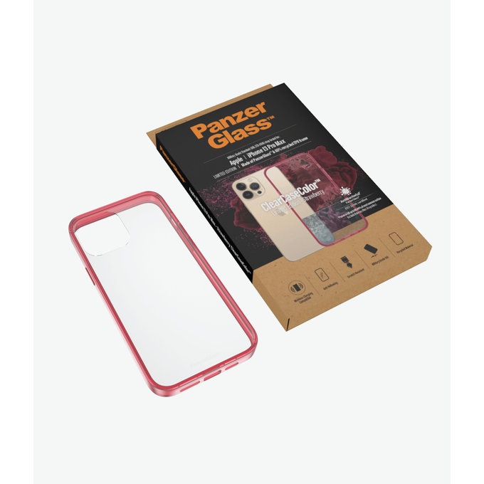 PanzerGlass - Caz ClearCaseColor AB pentru iPhone 13 Pro Max, strawberry