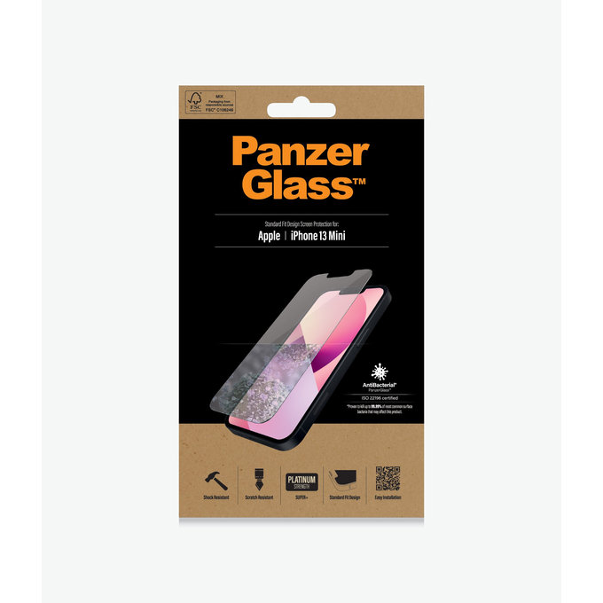 PanzerGlass - Geam Securizat Standard Fit AB pentru iPhone 13 mini, transparent