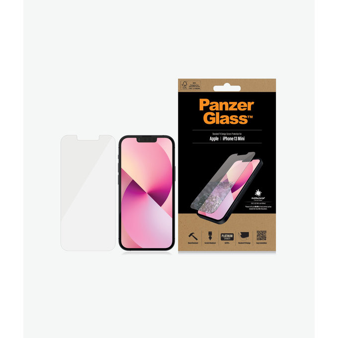 PanzerGlass - Geam Securizat Standard Fit AB pentru iPhone 13 mini, transparent