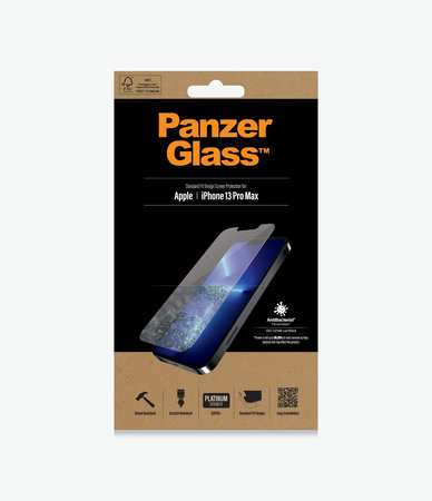 PanzerGlass - Geam Securizat Standard Fit AB pentru iPhone 13 Pro Max & 14 Plus, transparent