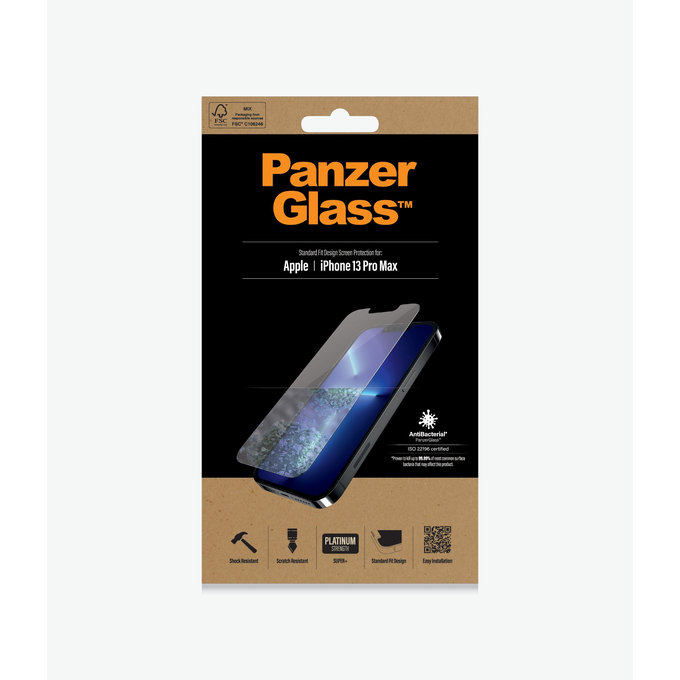 PanzerGlass - Geam Securizat Standard Fit AB pentru iPhone 13 Pro Max & 14 Plus, transparent