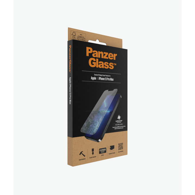PanzerGlass - Geam Securizat Standard Fit AB pentru iPhone 13 Pro Max & 14 Plus, transparent
