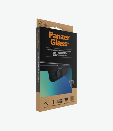 PanzerGlass - Geam Securizat Case Friendly CamSlider AB pentru iPhone 13, 13 Pro & 14, negru
