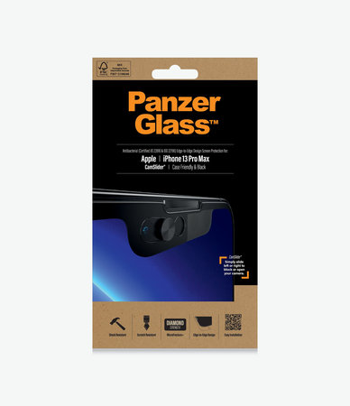 PanzerGlass - Geam Securizat Case Friendly CamSlider AB pentru iPhone 13 Pro Max & 14 Plus, negru