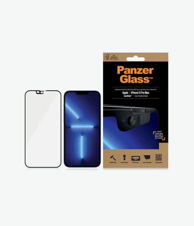 PanzerGlass - Geam Securizat Case Friendly CamSlider AB pentru iPhone 13 Pro Max & 14 Plus, negru