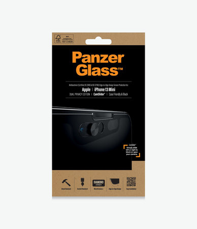 PanzerGlass - Geam Securizat Case Friendly Privacy CamSlider AB pentru iPhone 13 mini, negru