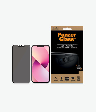 PanzerGlass - Geam Securizat Case Friendly Privacy CamSlider AB pentru iPhone 13 mini, negru