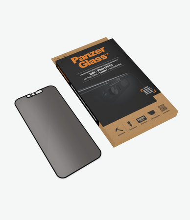 PanzerGlass - Geam Securizat Case Friendly Privacy CamSlider AB pentru iPhone 13, 13 Pro & 14, negru