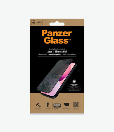 PanzerGlass - Geam Securizat Case Friendly Privacy AB pentru iPhone 13 mini, negru