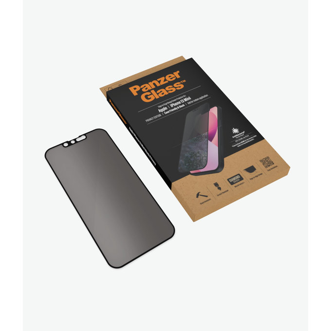 PanzerGlass - Geam Securizat Case Friendly Privacy AB pentru iPhone 13 mini, negru