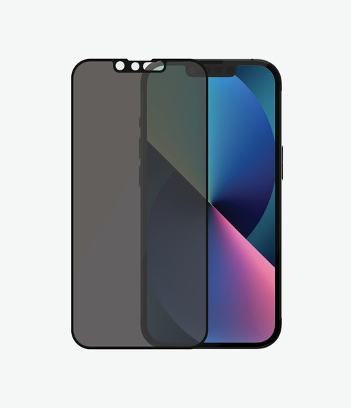 PanzerGlass - Geam Securizat Case Friendly Privacy AB pentru iPhone 13, 13 Pro, 14 & 16e, negru